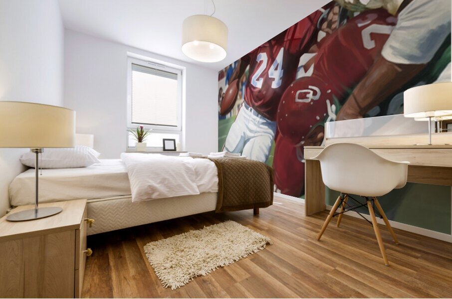 Joe Washington Oklahoma Sooners Football Painting Mural print