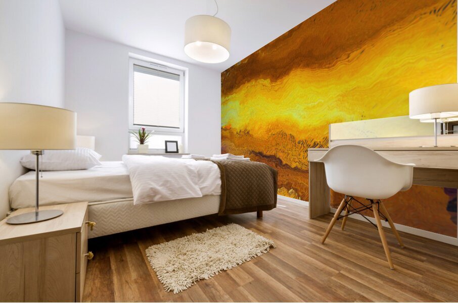 Abstract Waves of Vibrancy Mural print