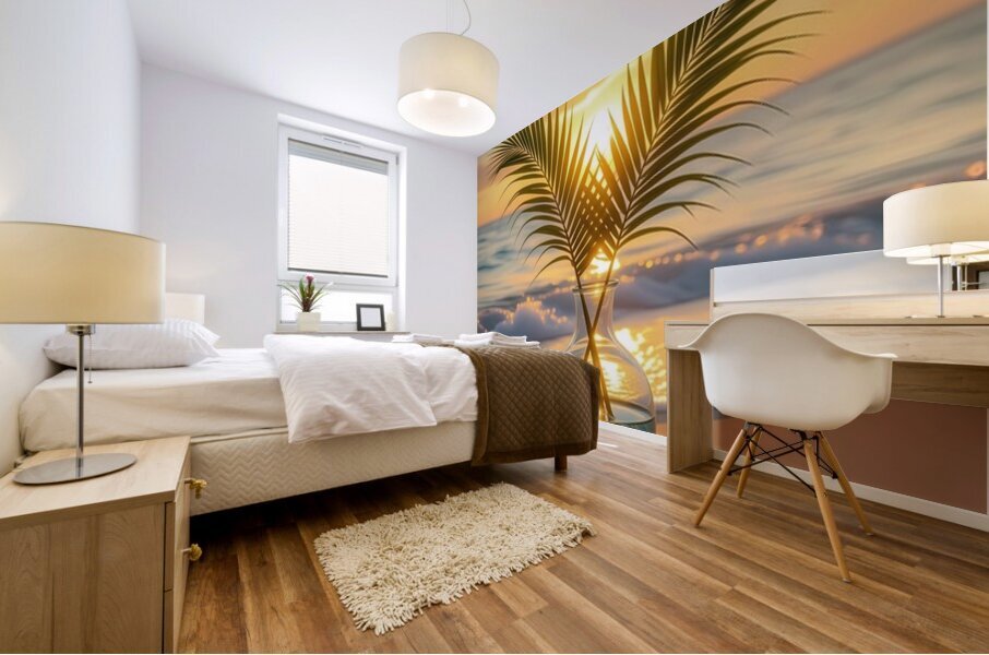 Sunset Reflections in Paradise up Mural print