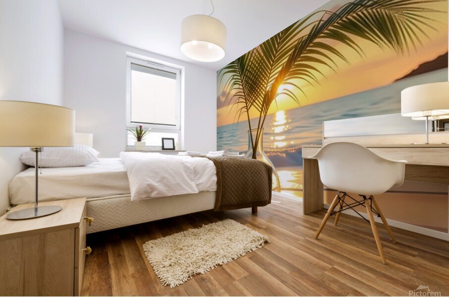Tropical Sunset Reflections Mural print