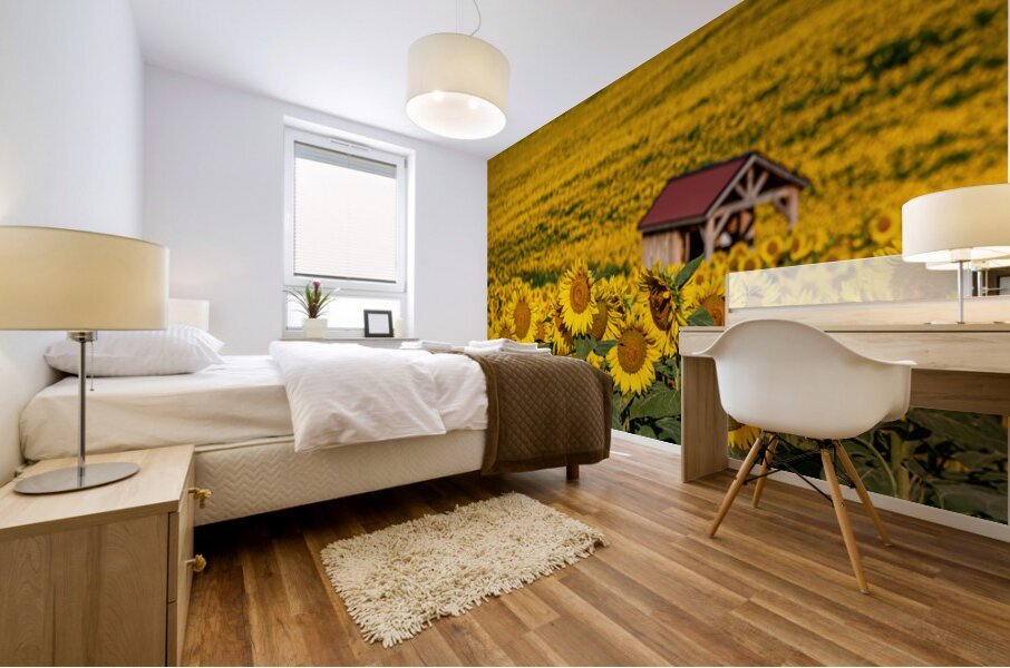 Sunflower Morning Mural print
