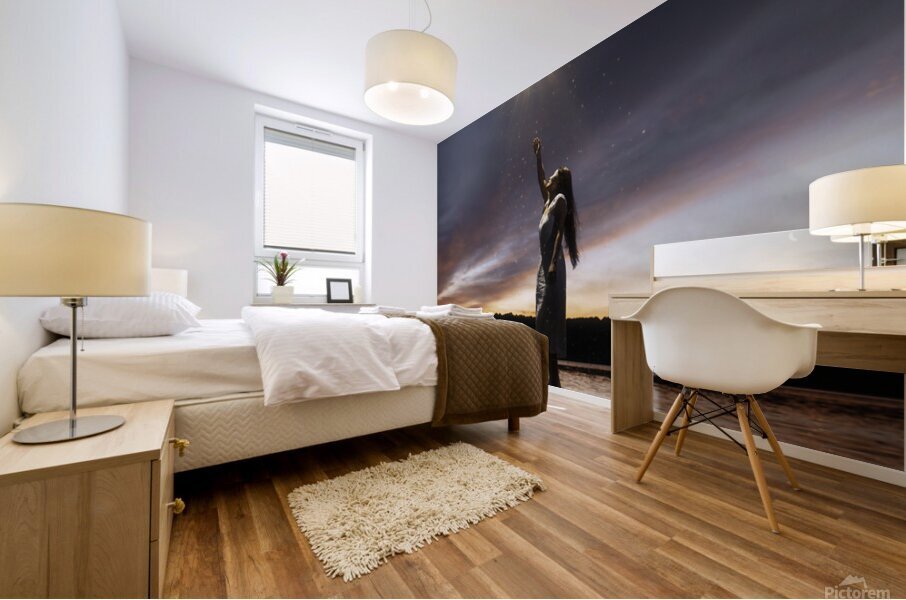 Keep focused on the light Mural print