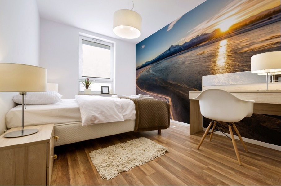 Alaskan Winter Sunset Mural print