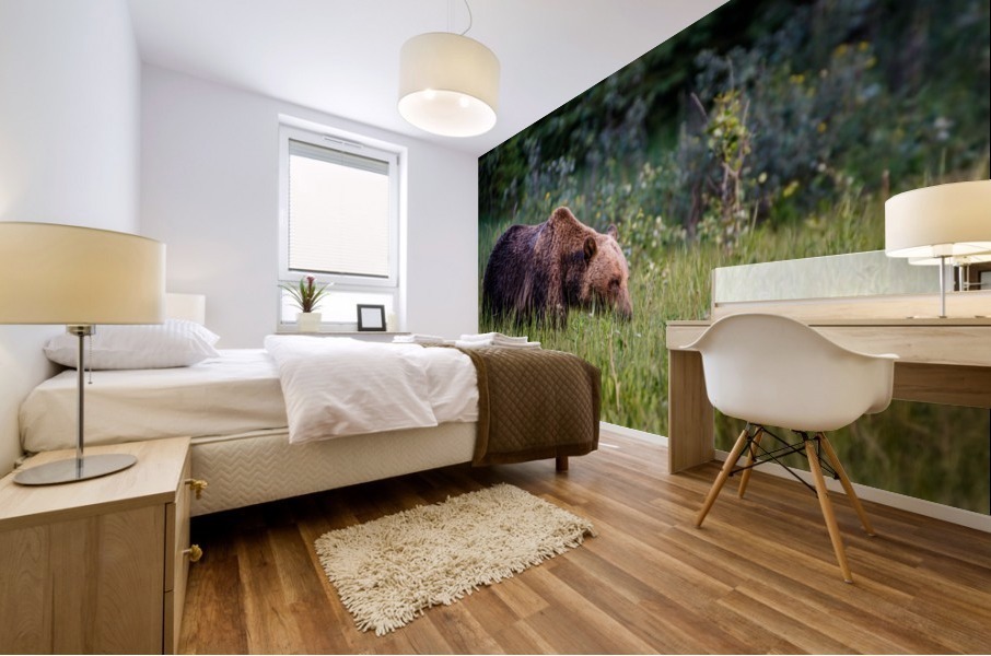 Stalking Grizzly Mural print