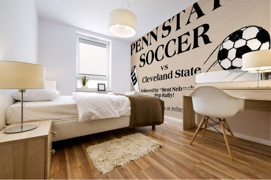 1980s Penn State Soccer Ad Mural print
