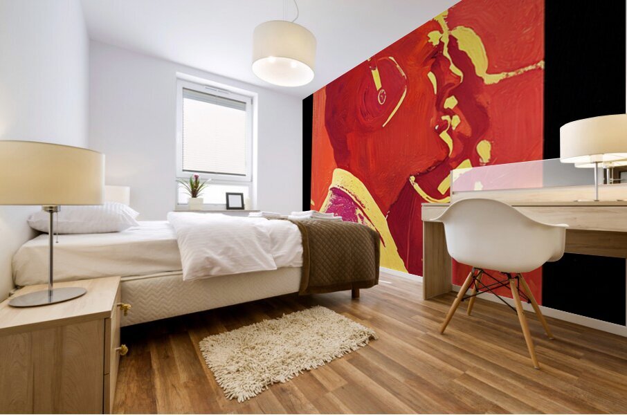 1983 Nebraska Tom Osborne Art Mural print