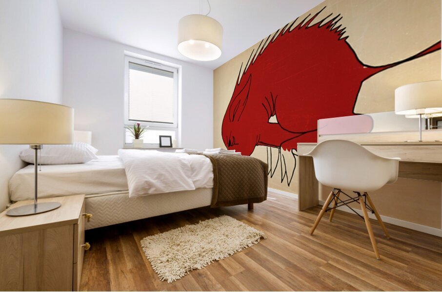 1920s Arkansas Razorback Art Mural print