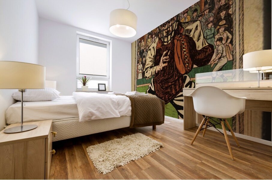 Early 1900s Baseball Catcher Art Remix Mural print