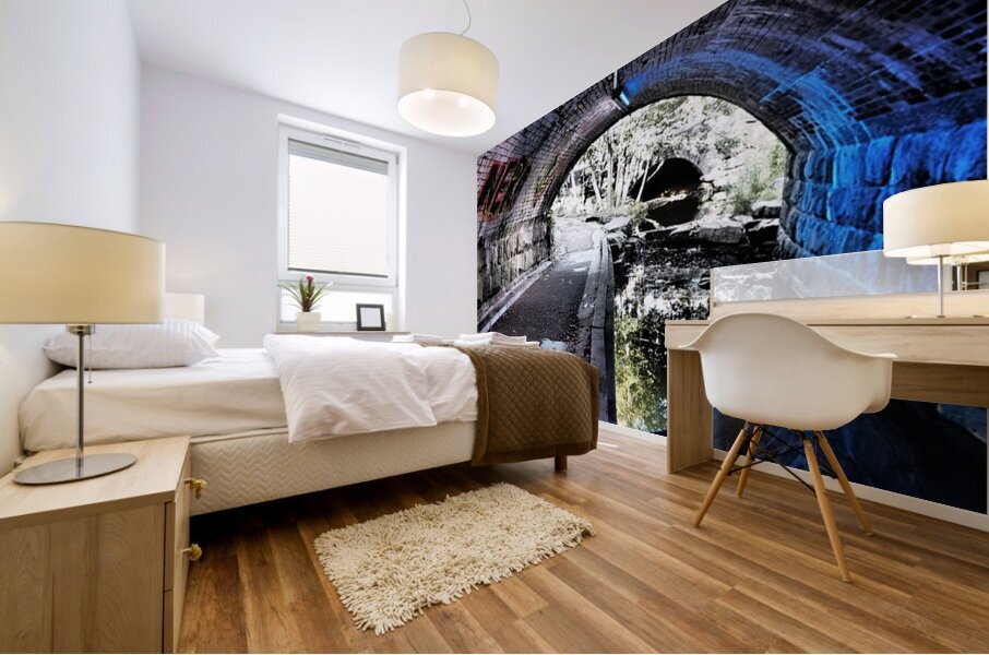 Abstract Graffiti Tunnel                                                                                                                      Mural print