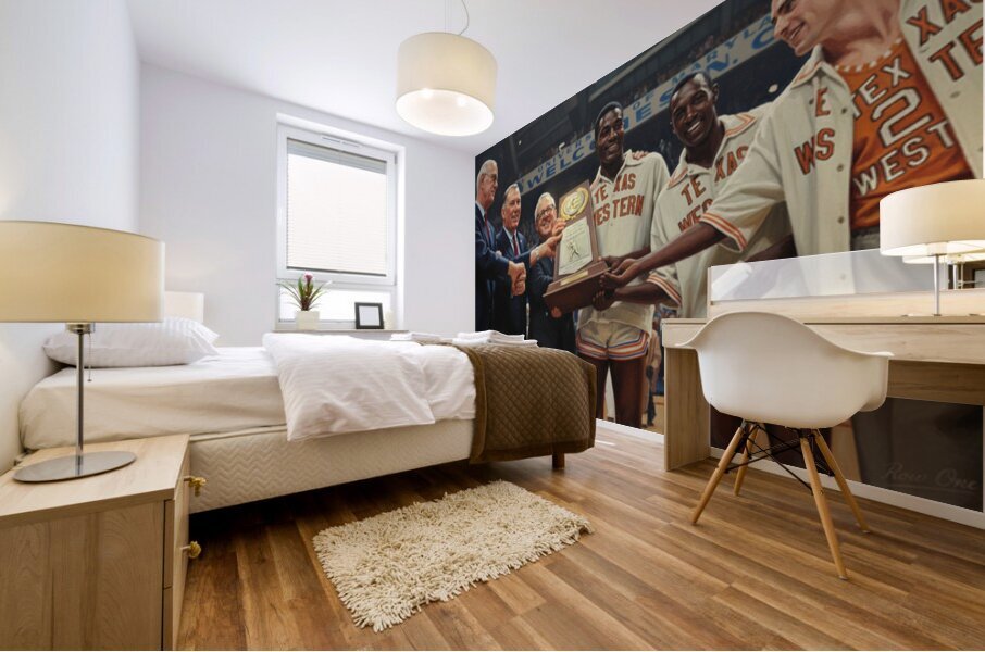 1966 Texas Western Basketball Championship Art Mural print