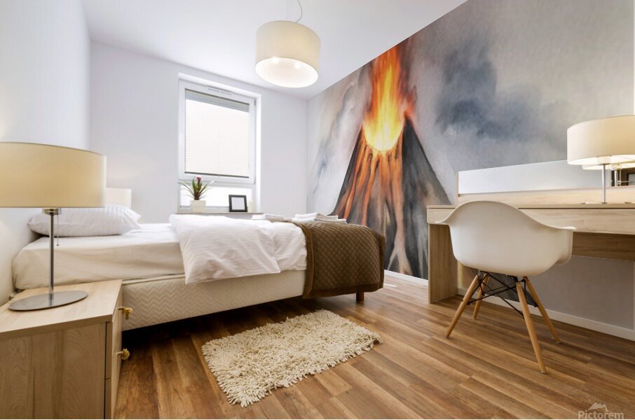 Fiery Awakening – Eruption of Nature’s Power Mural print