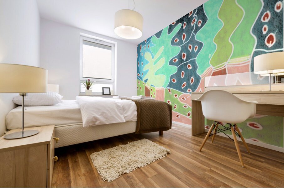 Abstract Forest Scene Mural print