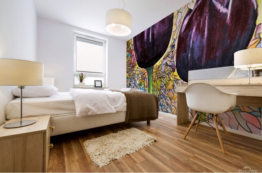 Arte 009 painted tulips Mural print