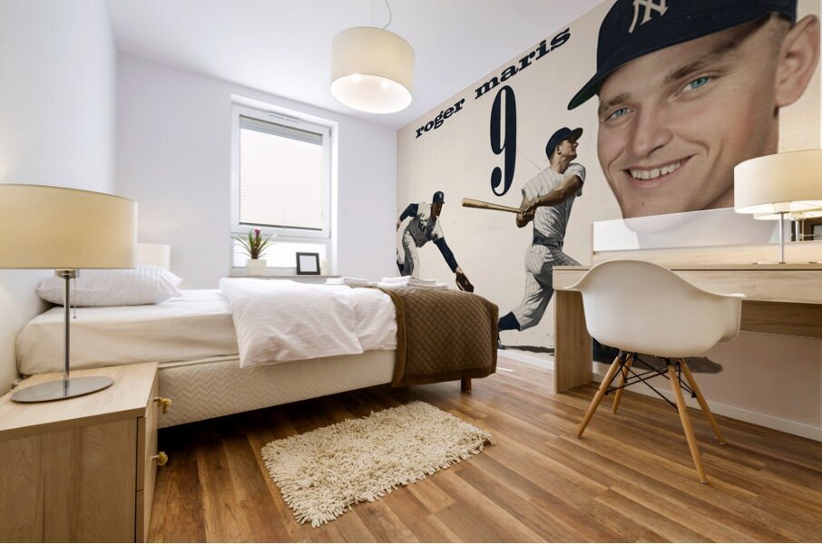 1960s Roger Maris Yankees Art Remix Mural print