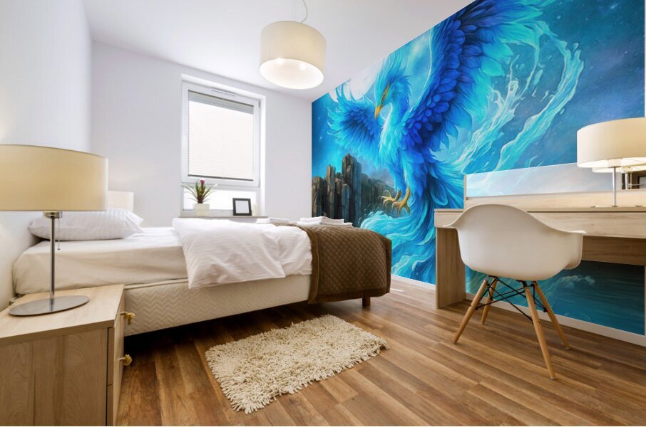 The Water Phoenix Mural print