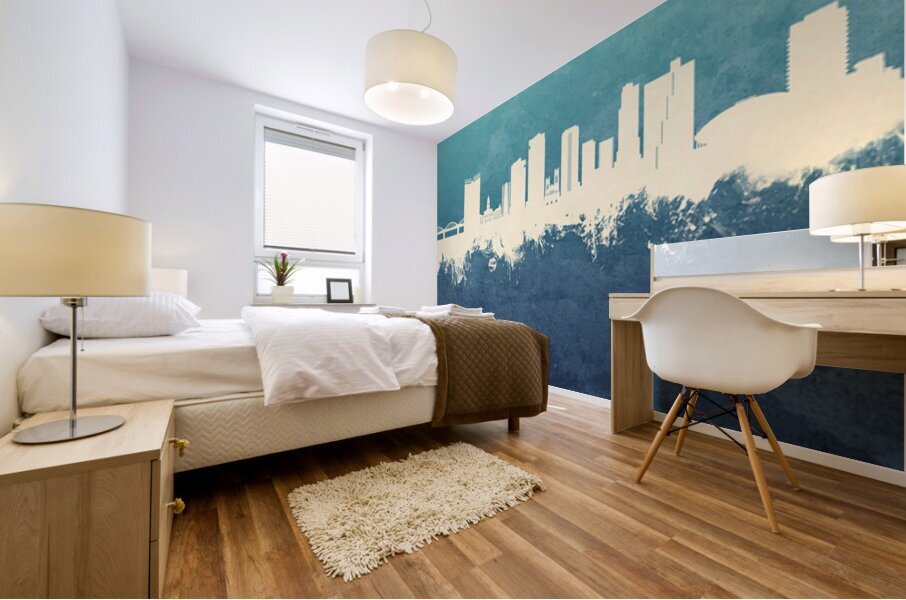 Fort Worth Texas Skyline Mural print