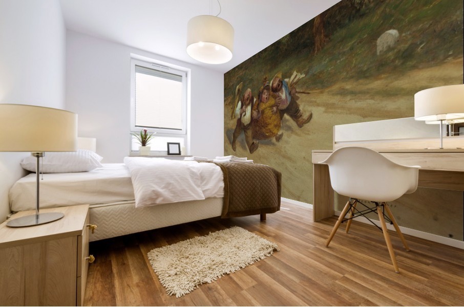 Trois bons amis Mural print