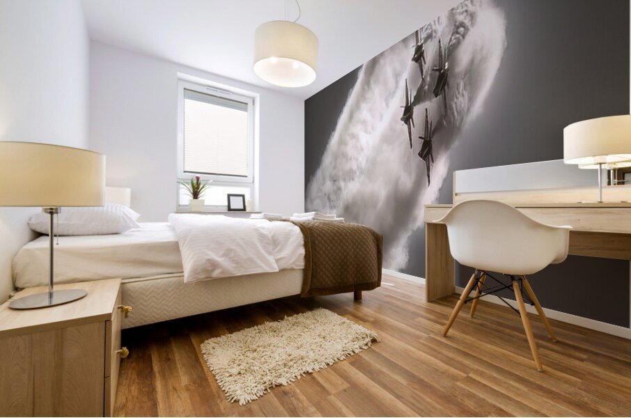 Blue Angels in Barrel Roll Formation Mural print