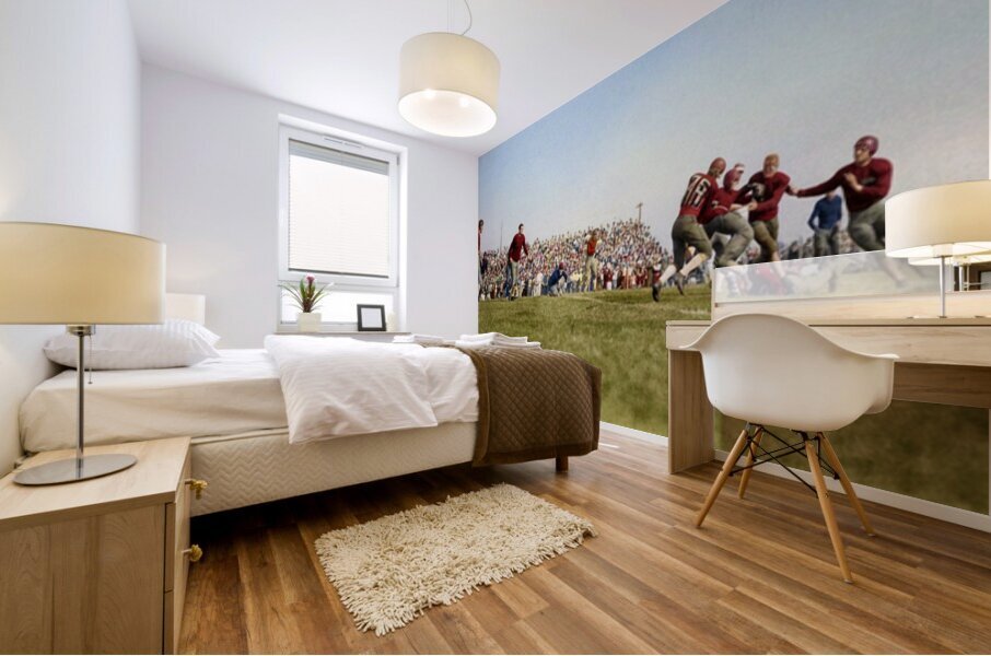 1920s Arkansas Razorbacks Football Action Mural print