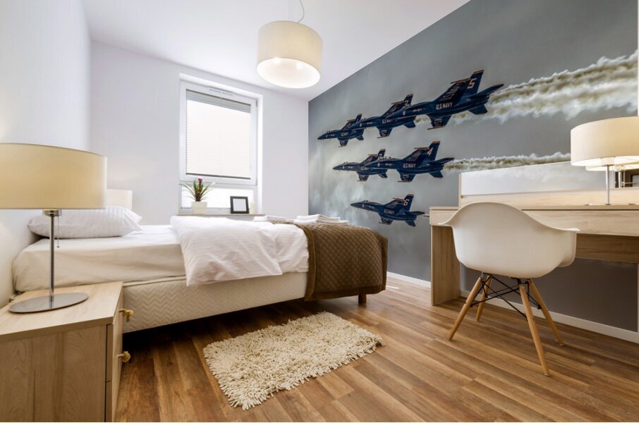 US Navy Blue Angels in Formation Mural print