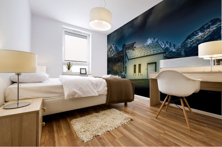 Lofoten Chapel in Winter Mural print