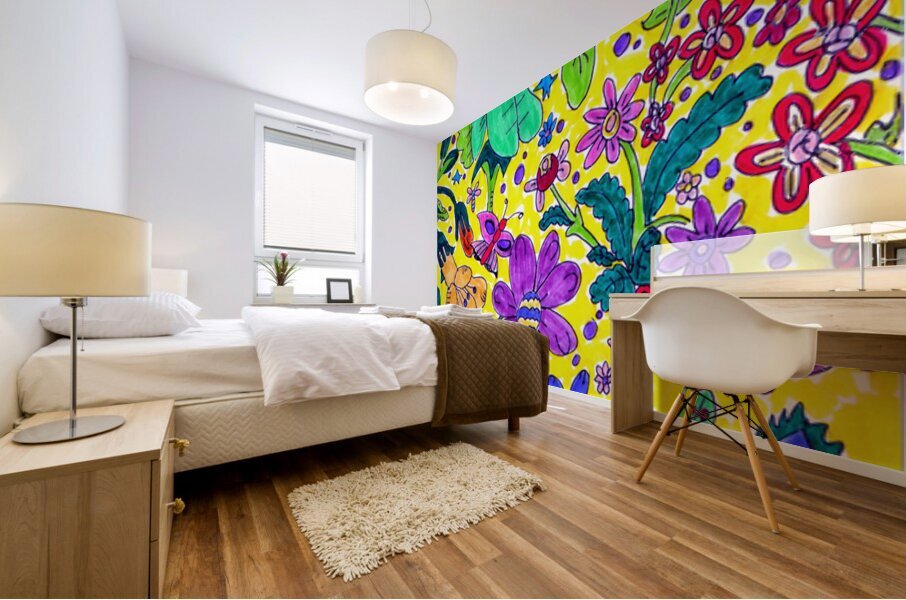 Abstract Floral Display Mural print