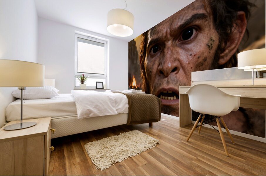 Neanderthal: Abyssal Mydriasis – The First Conscious Gaze Mural print