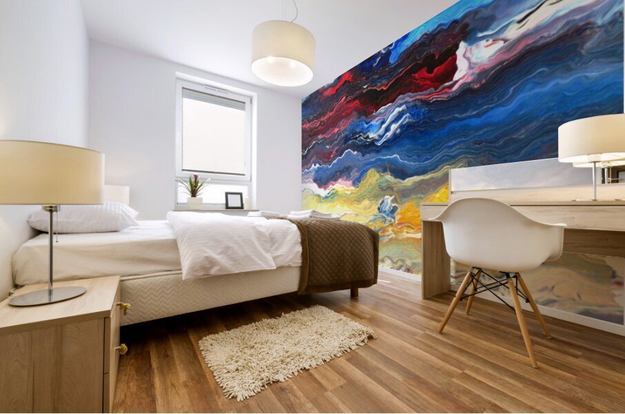 Abstract Swirling Clouds Mural print