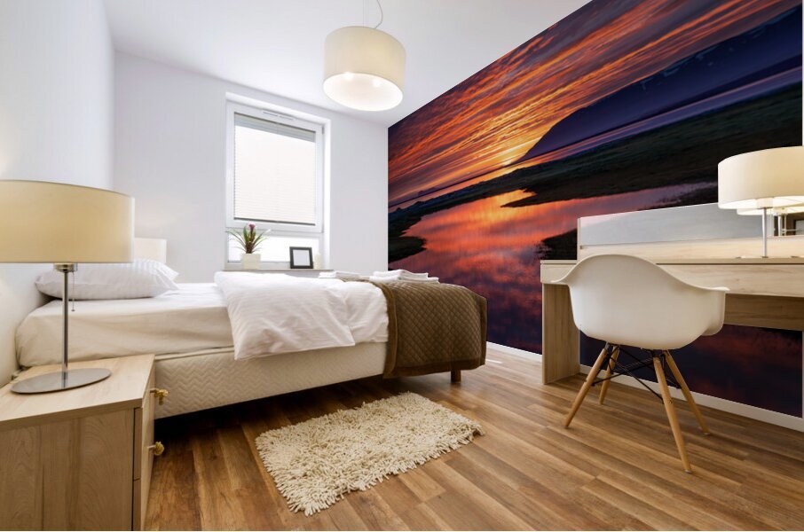 SUNSETRISE AT HOFSSTADIR Mural print