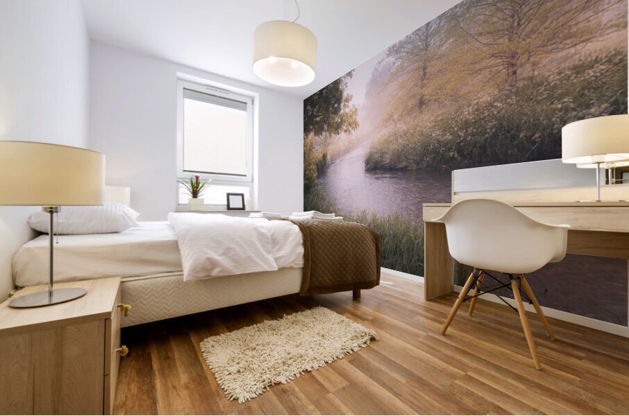 Cedar Creek Park   Misty River Mural print