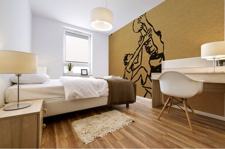 Early 1900s Colorado Basketball Art Mural print