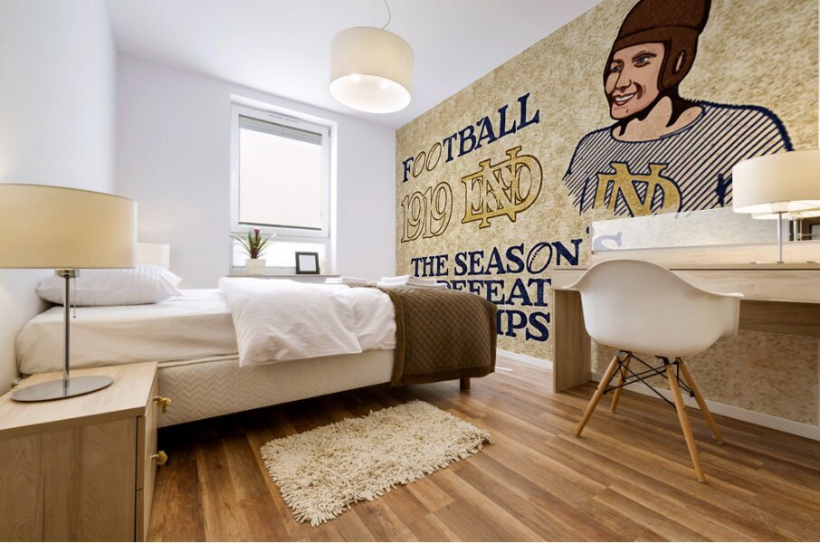 1919 Notre Dame Fighting Irish Football Art Remix Mural print