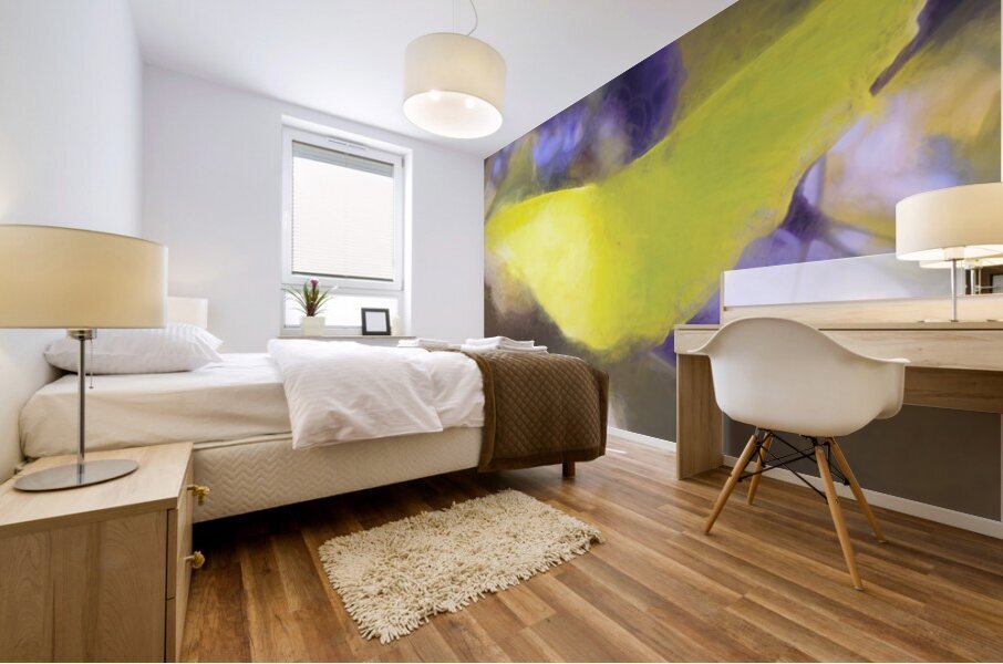 The Yellow Ginkgo Leaf Mural print