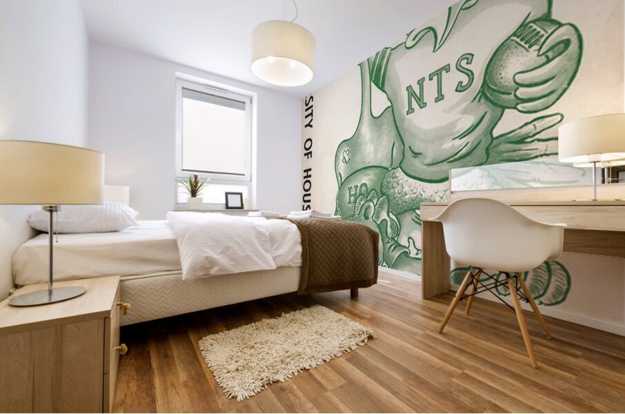 1949 North Texas Eagles Football Cover Art Mural print