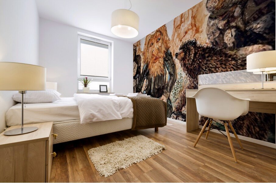 IMG 4309. leprechaun and a bear Mural print