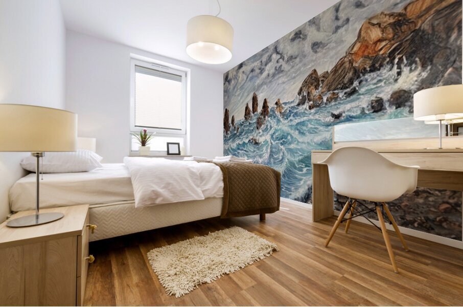 Rocky seascape Mural print