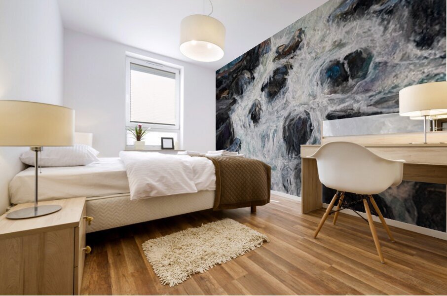 IMG 4225 white waterfall Mural print