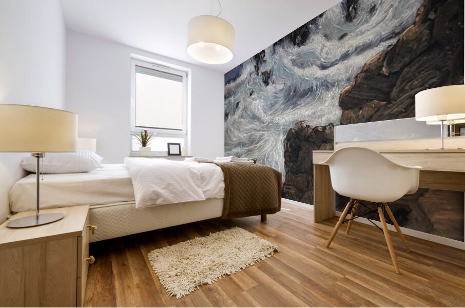 IMG 4137 rough white water sea Mural print