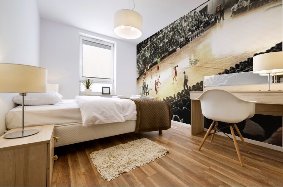 Vintage North Texas Eagles Basketball Art Mural print