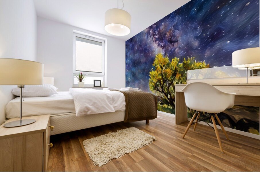 ArtXcl 223 night sky stars pastel style Mural print