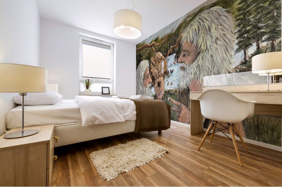 IMG 4162 rocks paper scissors who gets to eat the mouse Mural print