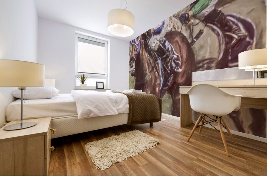 The Final Sprint Mural print