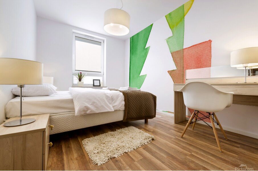 Festive minimalism winter tree Mural print