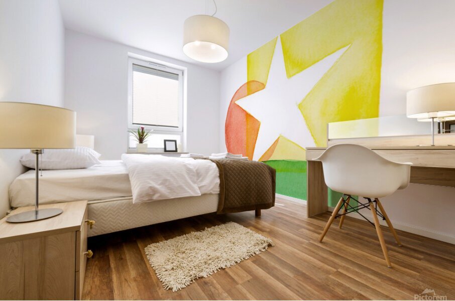 Festive minimalism star Mural print