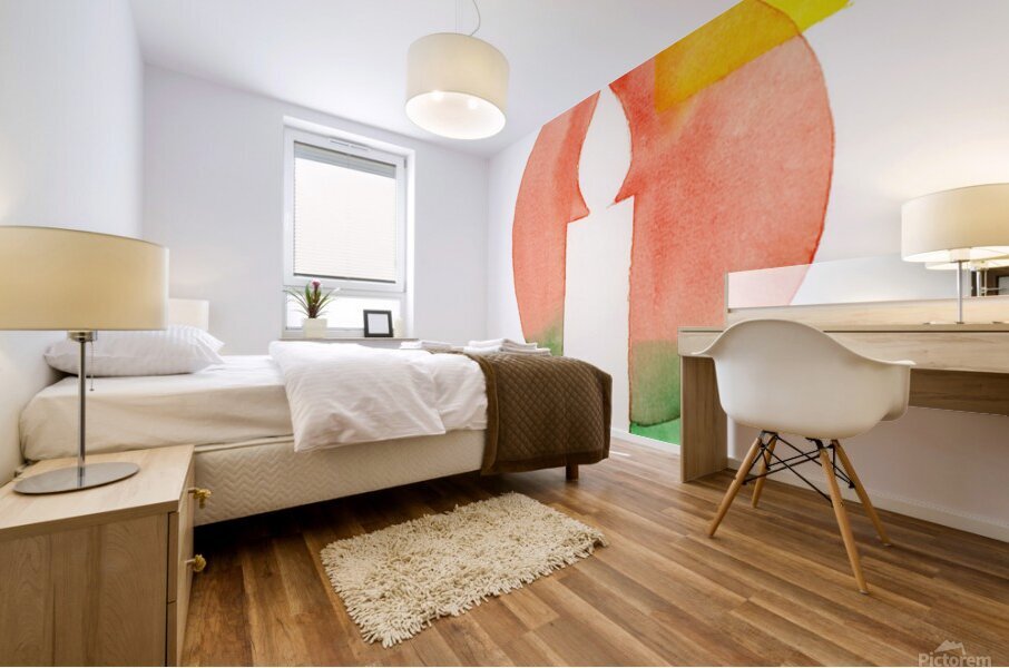 Festive minimalism candle Mural print