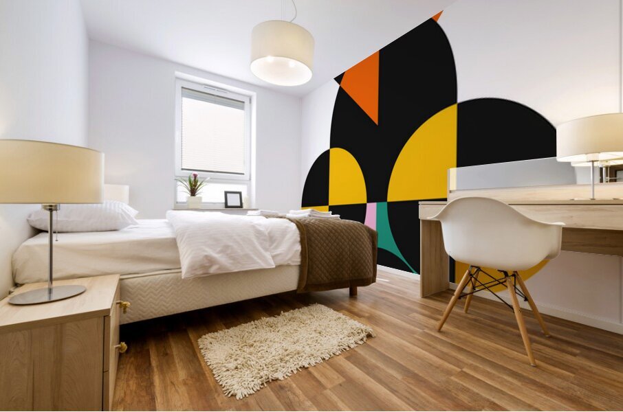 Modern geometric design  Mural print