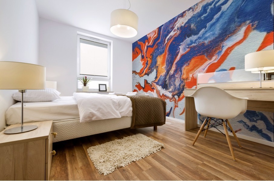 Blue crush Mural print