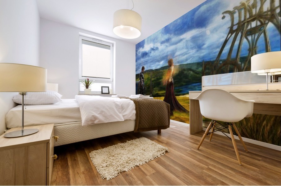 The Monument of Atlantis Mural print