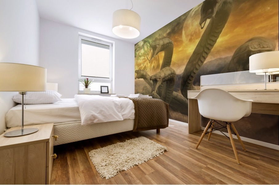 Jǫrmungandr or the Midgard Serpent Mural print