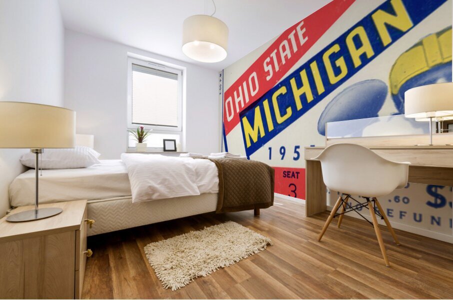 1951 Ohio State at Michigan Football Ticket Print Mural print